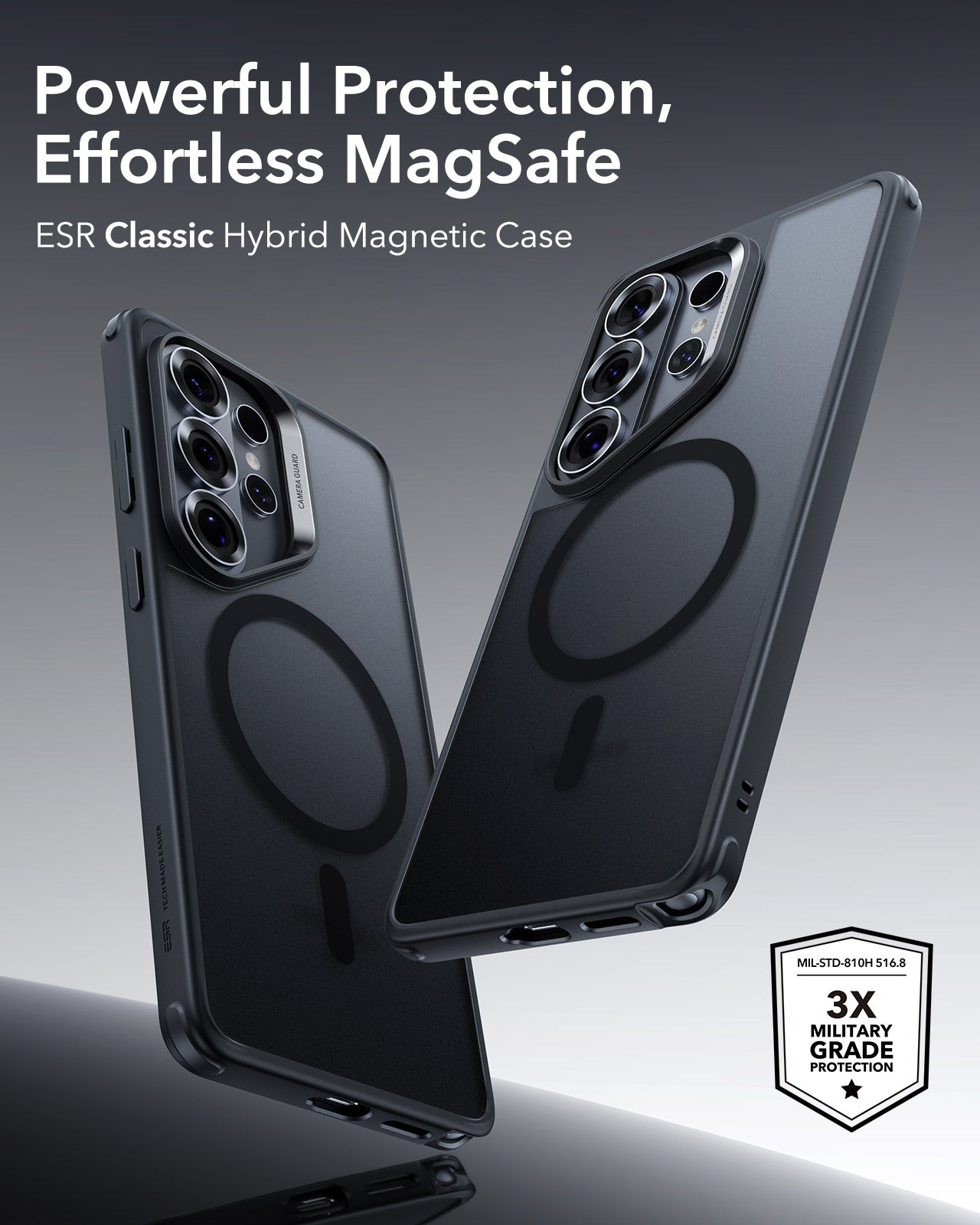 ESR Classic Hybrid Case For Samsung Galaxy S26 Ultra - Frosted Black