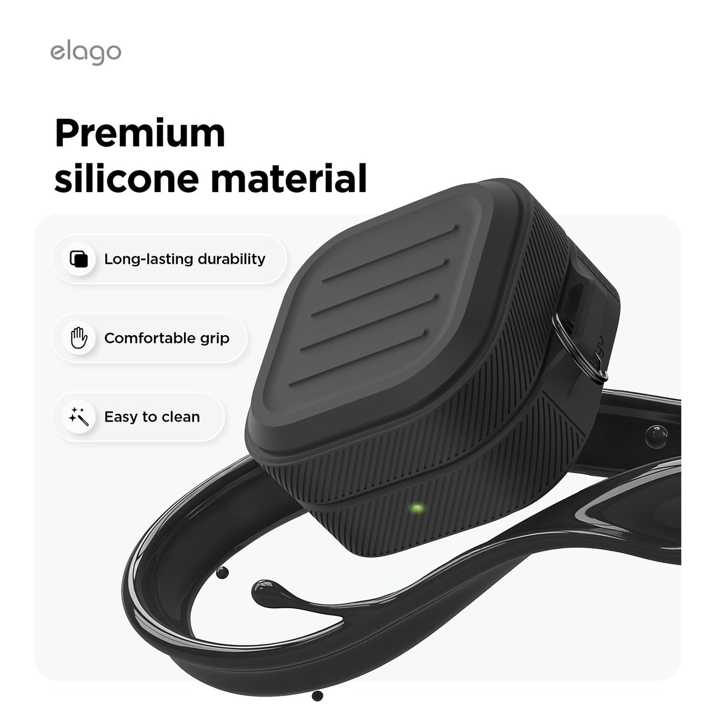 Elago Armor Hang Case - Samsung Galaxy Buds 4 / 4 Pro / Black