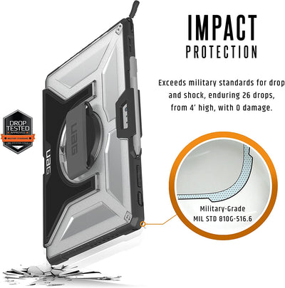 UAG Microsoft Surface Pro 7+/7/6/5/4 Plasma Case With Handstrap & Shoulder Strap - Ice/Black