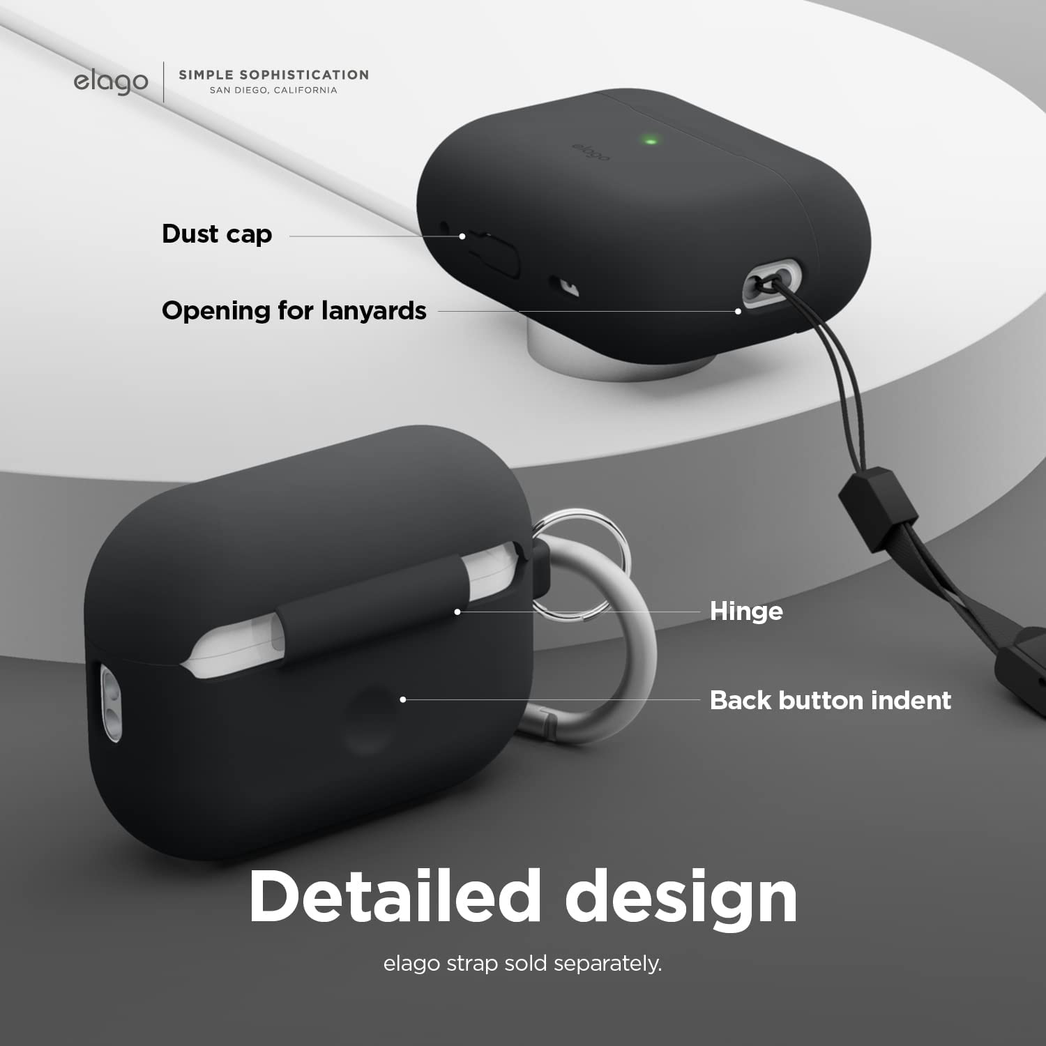Elago AirPods Pro 1&2 Silicone Hang Case - Black Accessories > Mobiles & Tablets