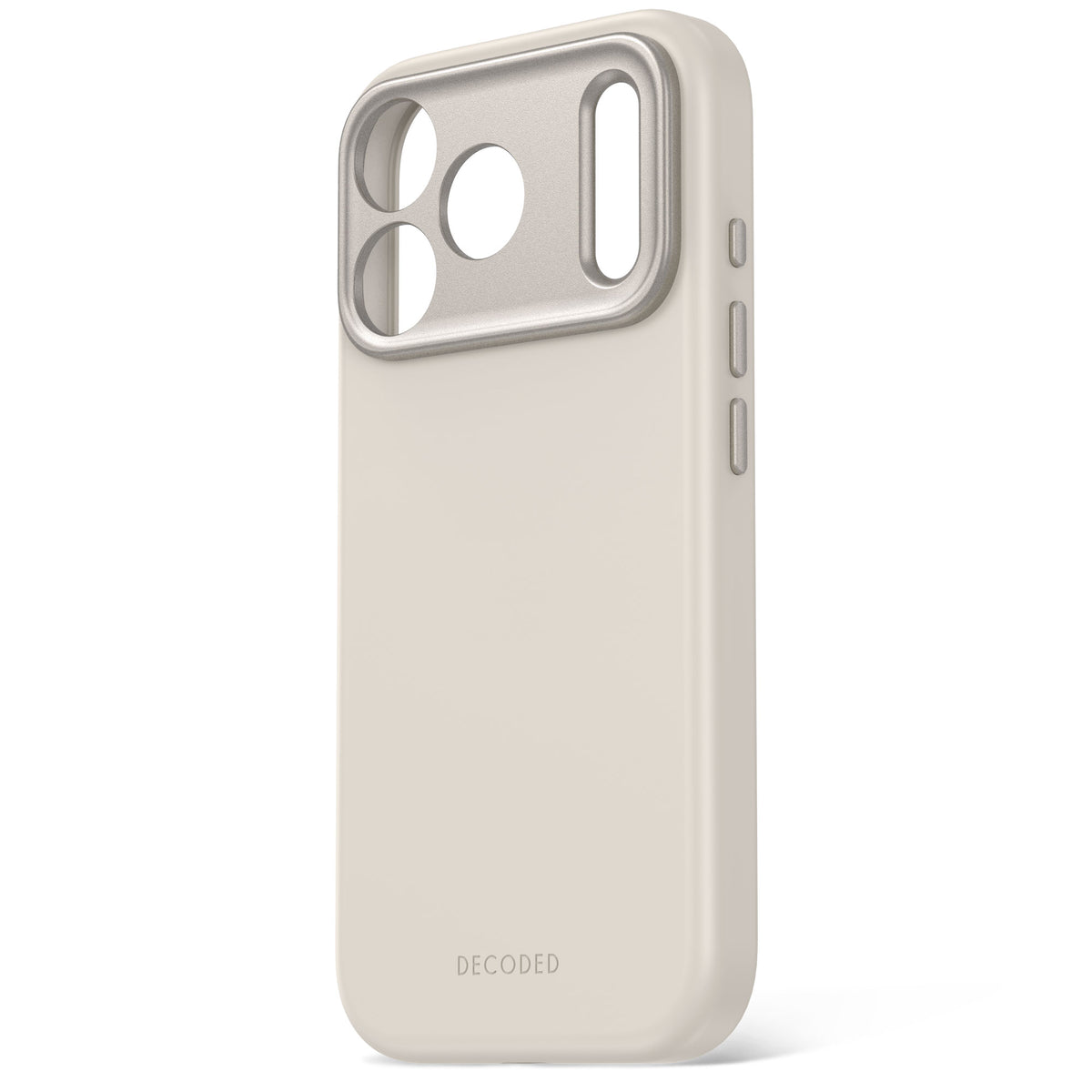 Decoded AntiMicrobial Silicone Backcover Case For Apple iPhone 18 Pro Max / Apple iPhone 17 Pro Max - Pebble Grey