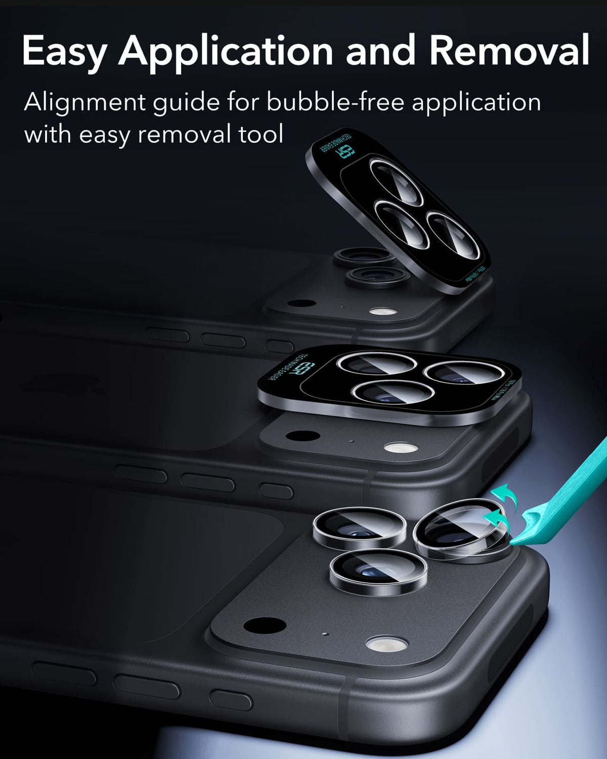 ESR Armorite Camera Lens For Apple iPhone 18 Pro / Apple iPhone 18 Pro Max / Apple iPhone 17 Pro / Apple iPhone 18 Pro Max - Clear