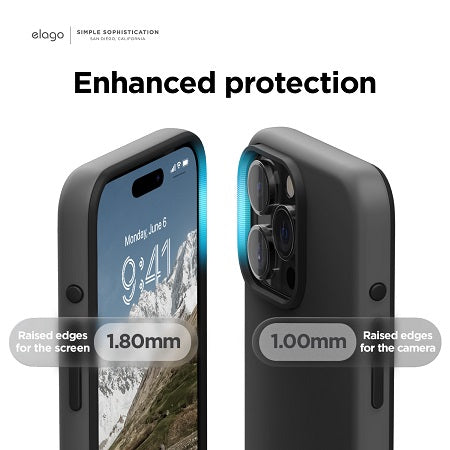 Elago iPhone 15 Pro Magsafe Glide Case - Dark Gray / Black