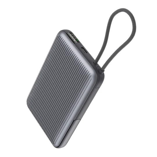 Lzel Magsafe Neurode Mag Power Bank With Built-in-Cable - 10000mAh / 20W / USB-C / Black