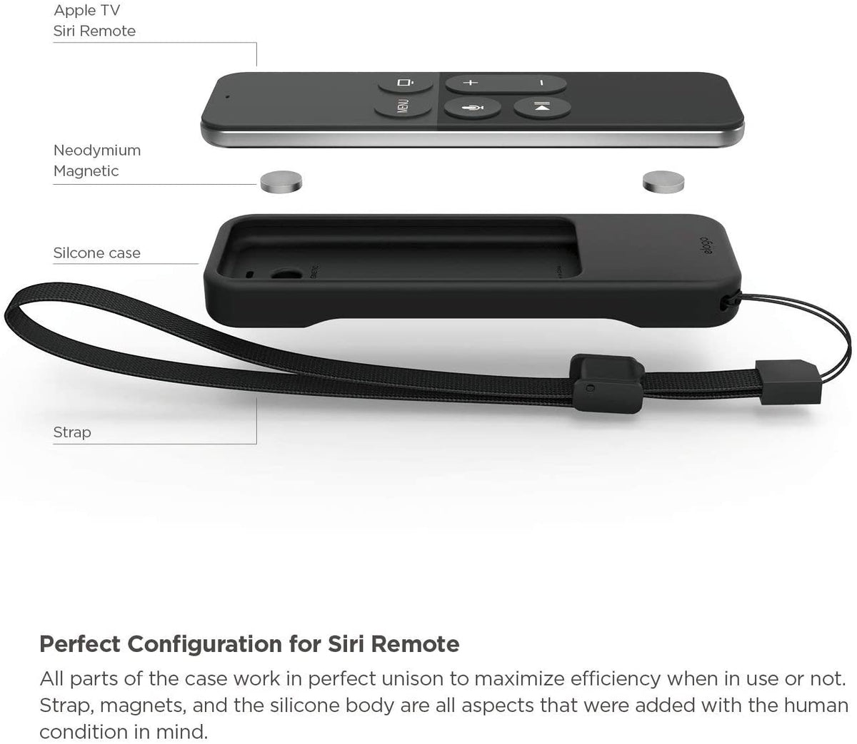 Elago Apple Tv Siri Remote R1 Intelli Case - Black