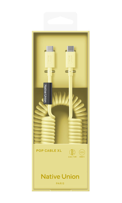 POP USB-C to USB-C Cable - 2.4 Meter / 60W / Lemon