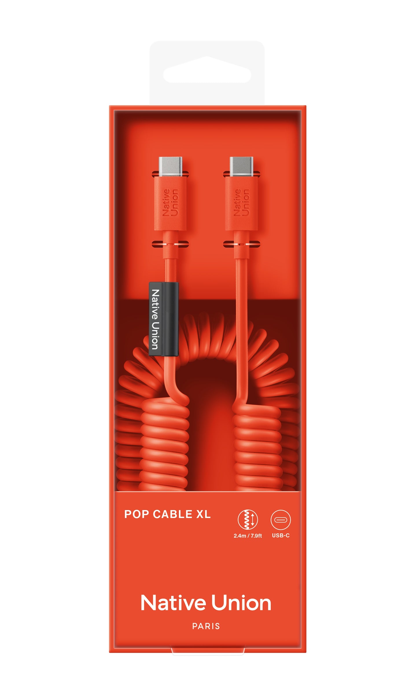 POP USB-C to USB-C Cable - 2.4 Meter / 60W / Alarm Red