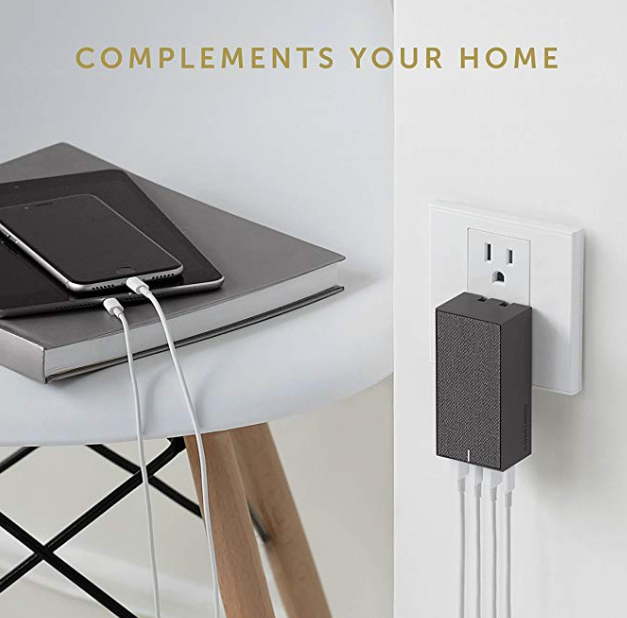 Native Union Smart Charger 4-Port Wall Charger - USB-A / USB-C / Black
