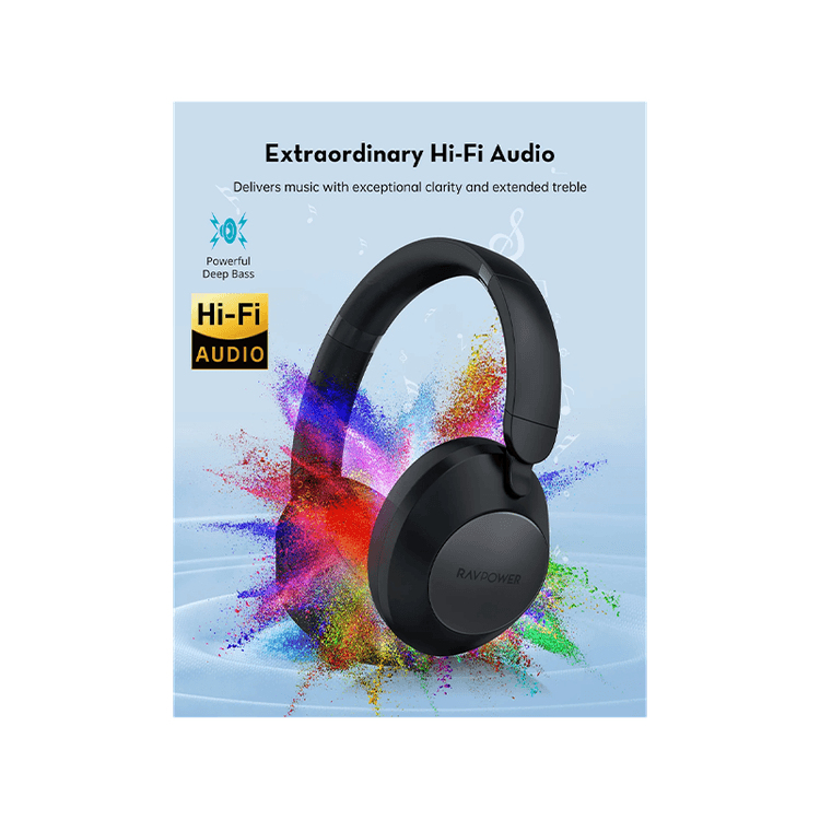 RavPower ANC Bluetooth Headphone - Black