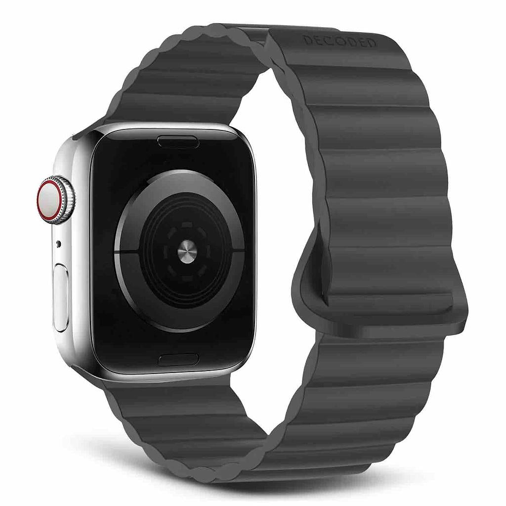 Decoded Apple Watch 49/45/44/42 mm Gen 1-10-SE Silicone Magnet Traction Loop Strap Lite - Black