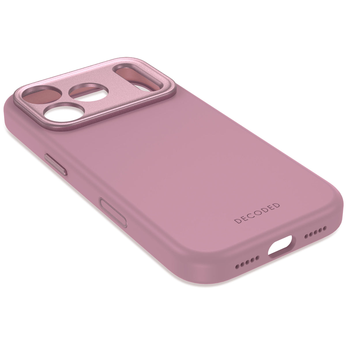Decoded AntiMicrobial Silicone Backcover Case For Apple iPhone 18 Pro Max / Apple iPhone 17 Pro Max - Rose Quartz