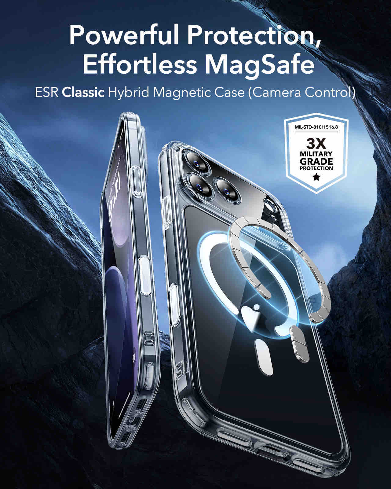 ESR iPhone 17 Pro Max Halolock Classic Hybrid (Camera Control Button)+ Screen Protector Set
