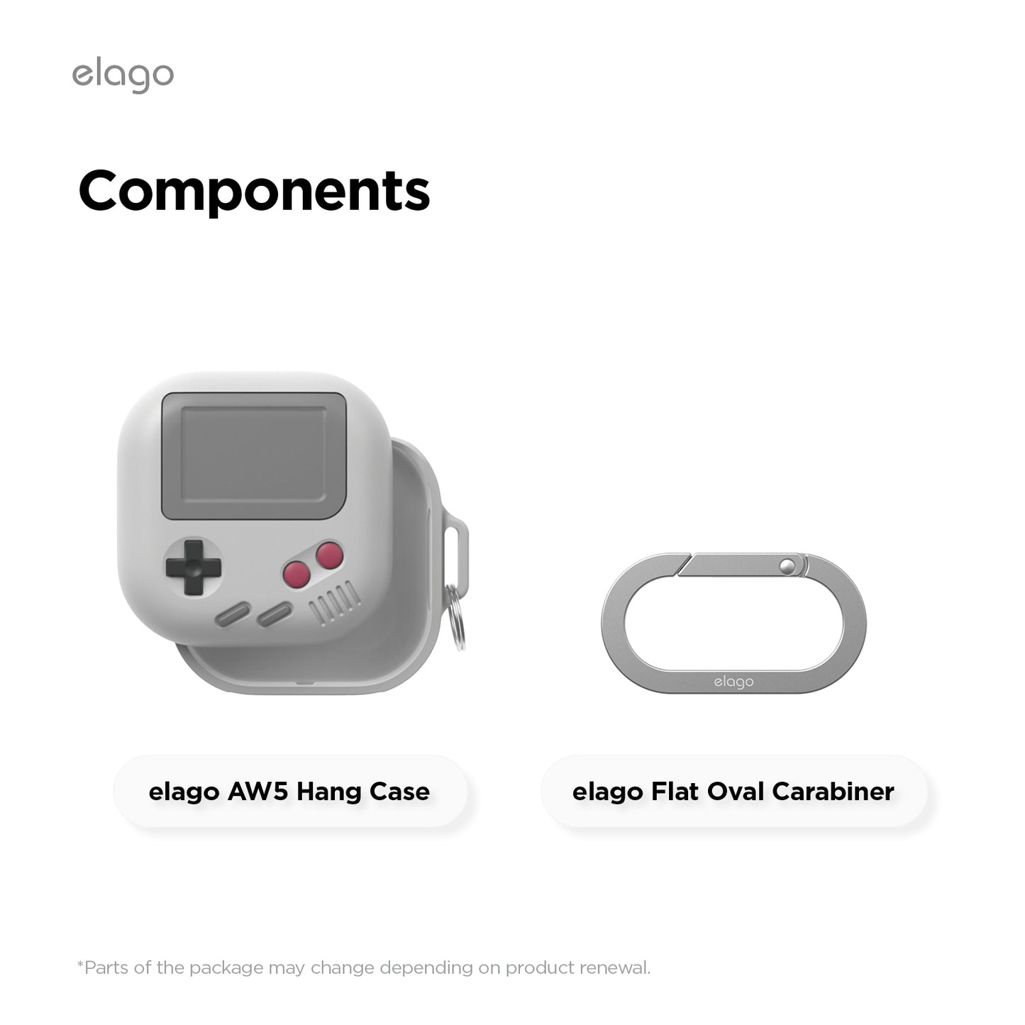 Elago AW5 Hang Case - Samsung Galaxy Buds 4 / 4 Pro / Light Gray