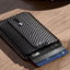 ESR Magsafe Leather Grip Wallet - Black Carbon Fiber
