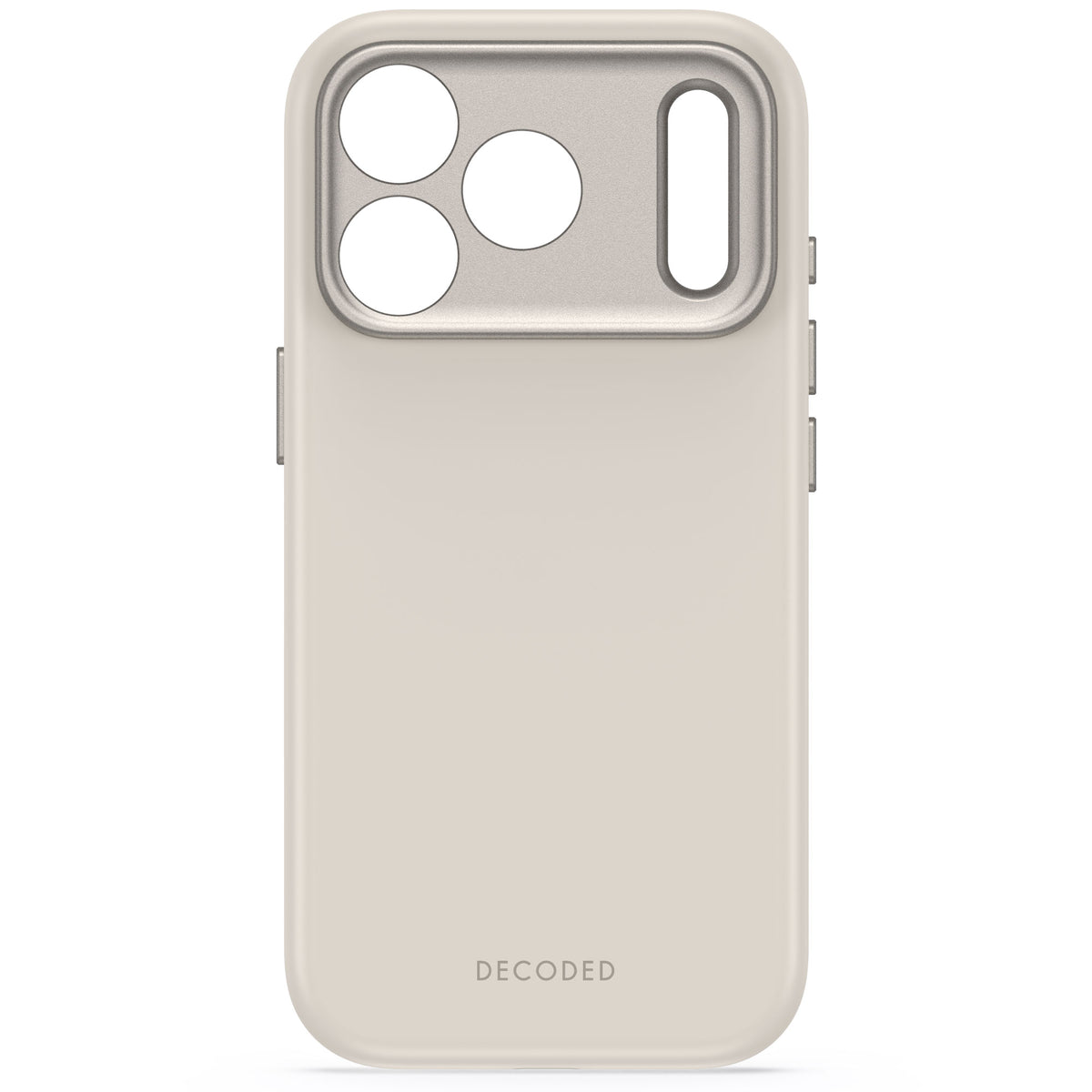 Decoded AntiMicrobial Silicone Backcover Case For Apple iPhone 18 Pro Max / Apple iPhone 17 Pro Max - Pebble Grey