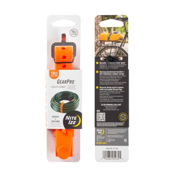 Niteize Grearpro Utility Strap 18In - Orange