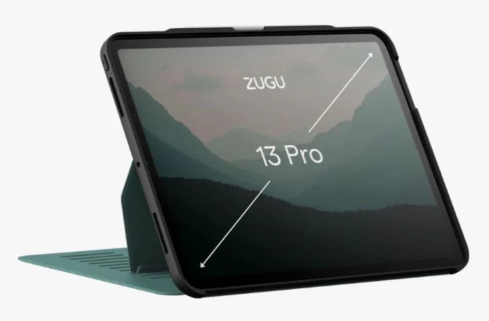 Bundle Offer - ZUGU iPad Pro 13 (2024-2025) Case - Pine + Rain Design mStand Tablet Plus iPad Stand - Silver