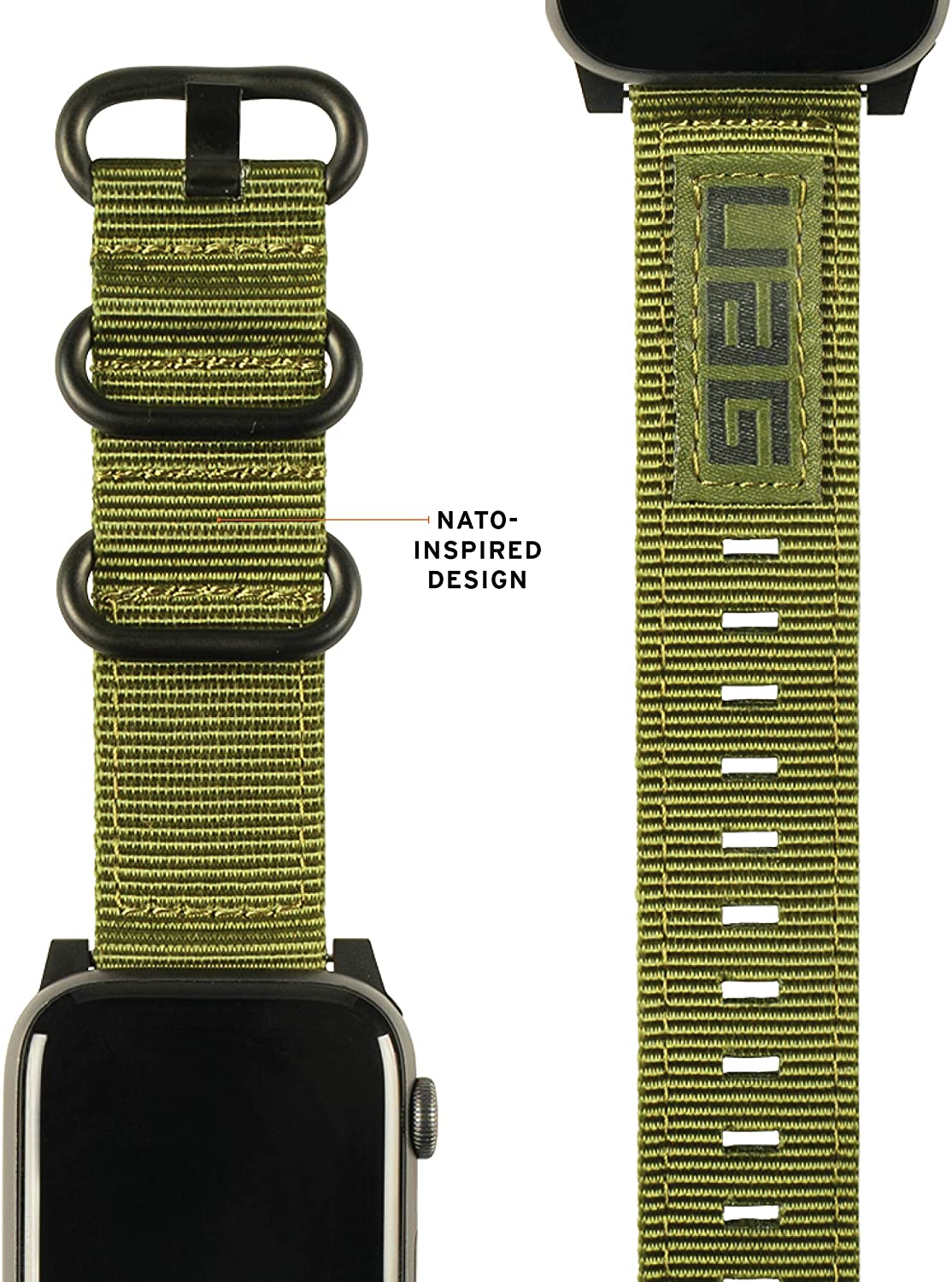 UAG Apple Watch 45Mm/44Mm/42Mm/Ultra Nato Strap - (Warehouse Packed) - Olive Drab