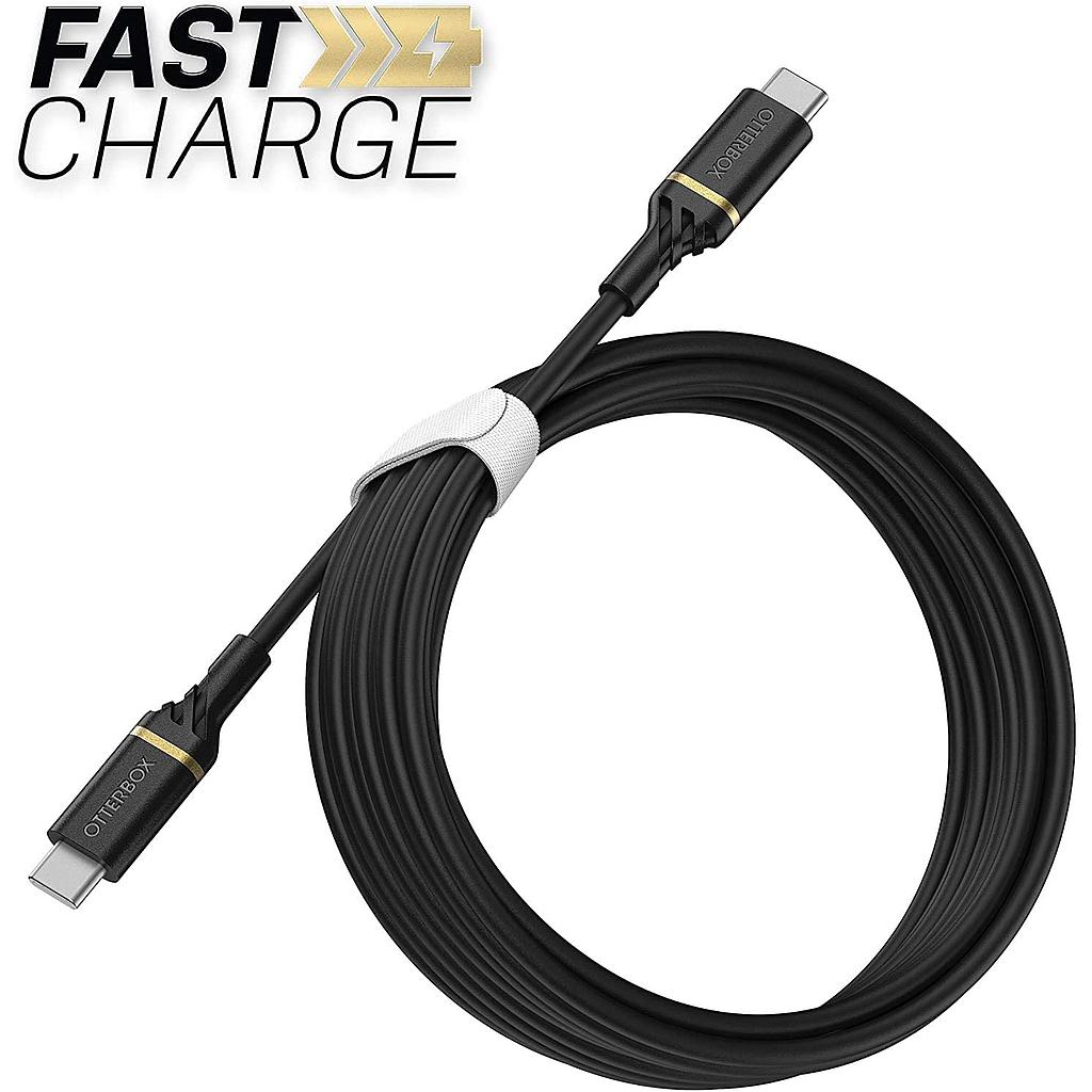 Otterbox Usb-C To Usb-C Fast Charge Cable - Standard 3 Meter - Black