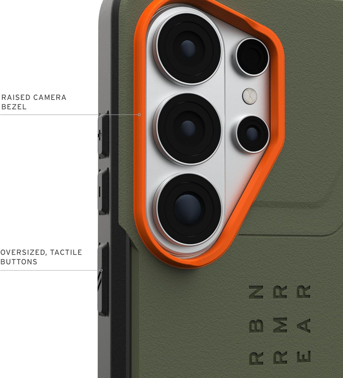 UAG Civilian With Magnet Case For Samsung Galaxy S26 Ultra - Olive Drab/Orange