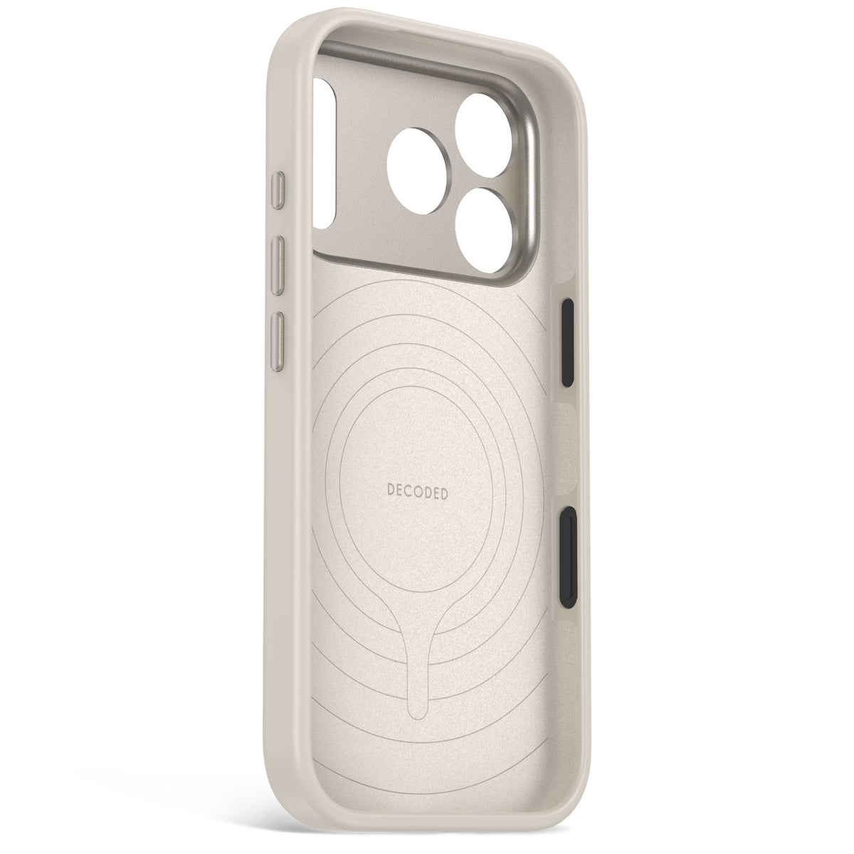 Decoded AntiMicrobial Silicone Backcover Case For Apple iPhone 18 Pro Max / Apple iPhone 17 Pro Max - Pebble Grey