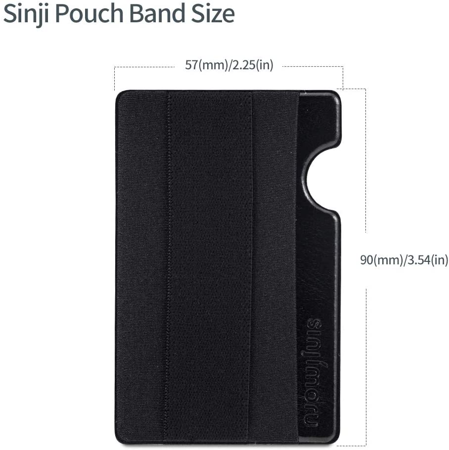 Sinjimoru Sinji Pouch Band Grip With Card Wallet - Black