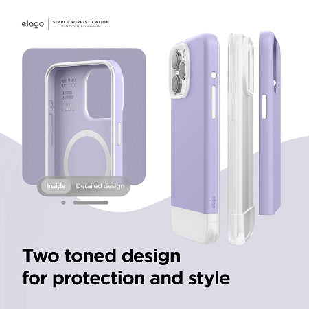 Elago Iphone 15 Pro Max Magsafe Glide Case - Purple / Transparent