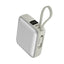 Lzel Mini Neurode Sync Power Bank with Built-in-Cable - 10000mAh / 22.5W / USB-A / USB-C / Silver