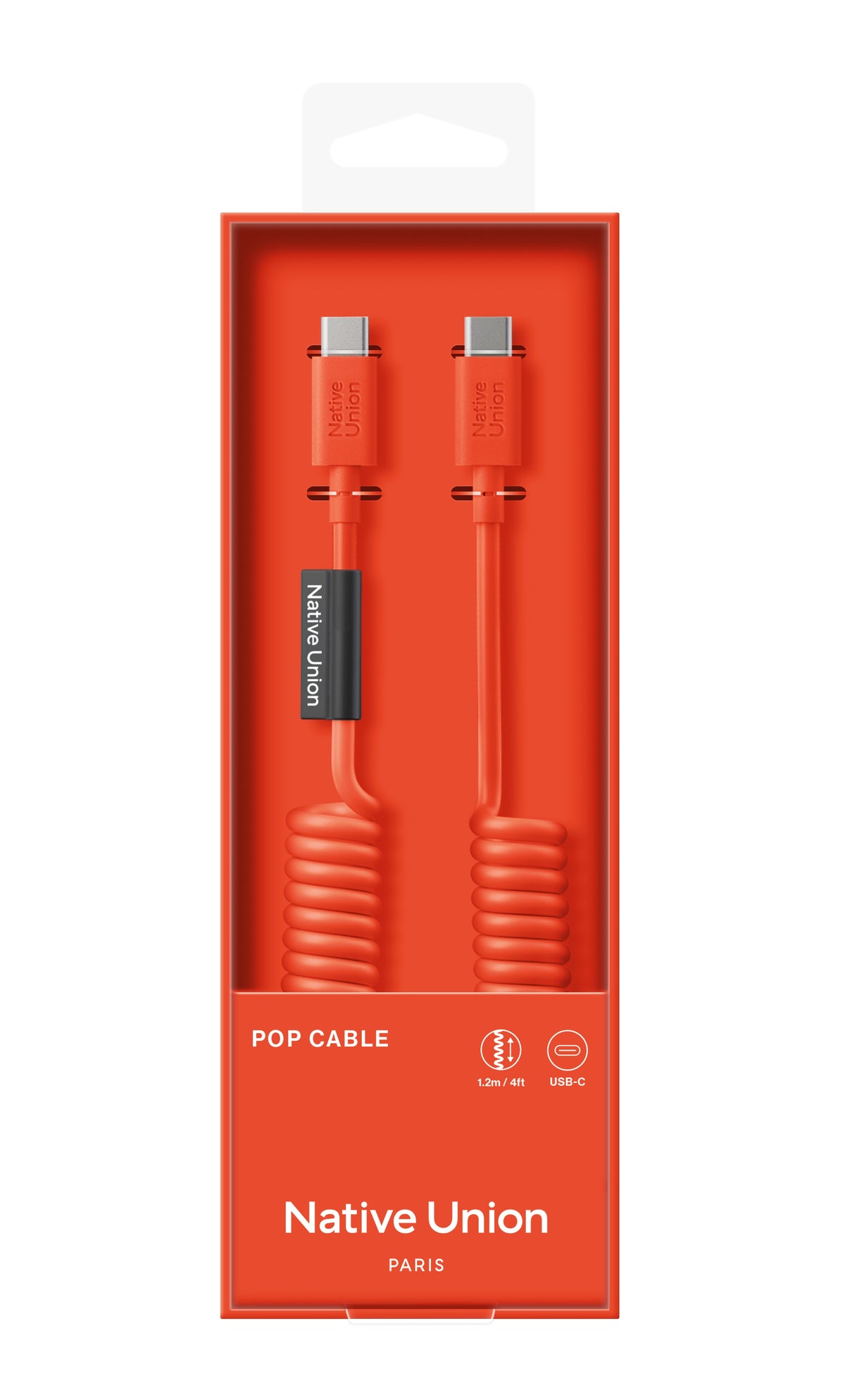 POP USB-C to USB-C Cable - 1.2 Meter / 60W / Alarm Red