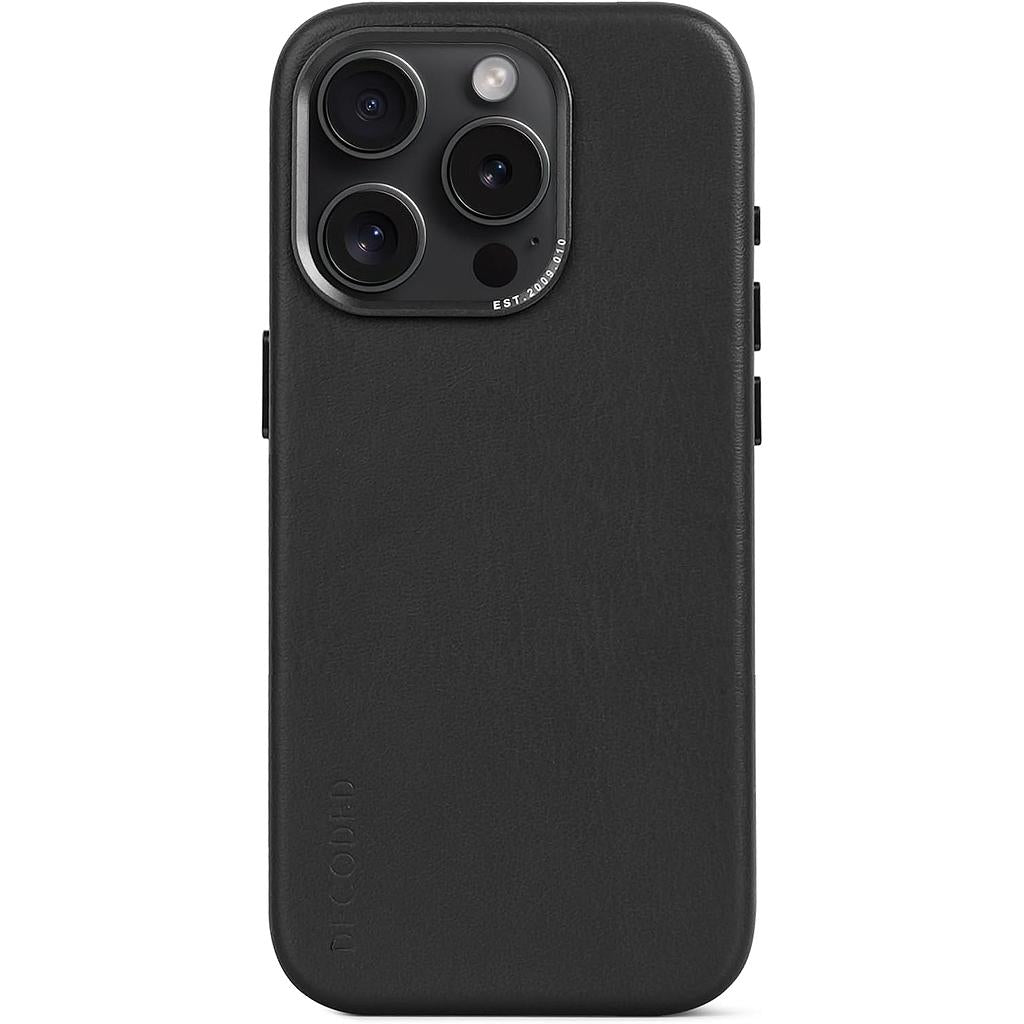 Decoded Iphone 15 Pro Leather Magsafe Case - Black