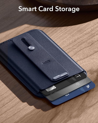 ESR Magsafe Leather Grip Wallet - Dark Blue