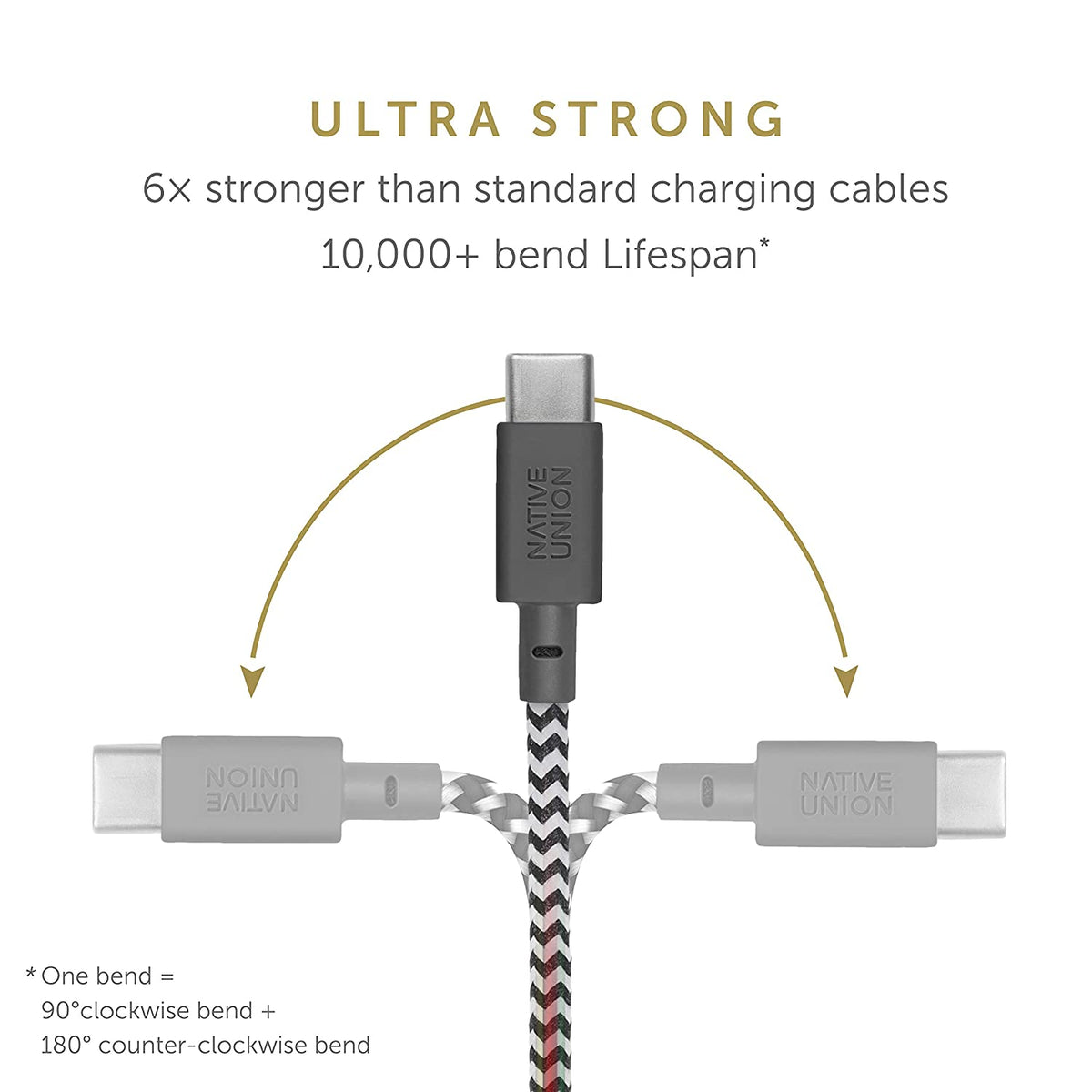 Native Union Belt Cable Type C-C 1.2M - Zebra