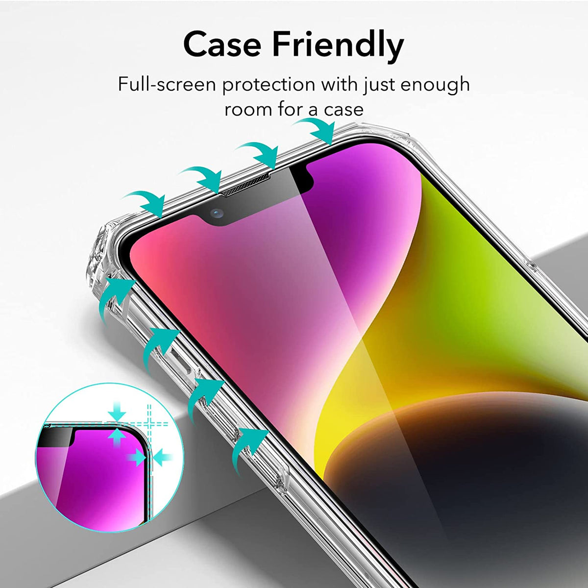 ESR Iphone 14/13/13 Pro Armorite Edge To Edge Tempered Glass Screen Protector 2 Pack - Clear