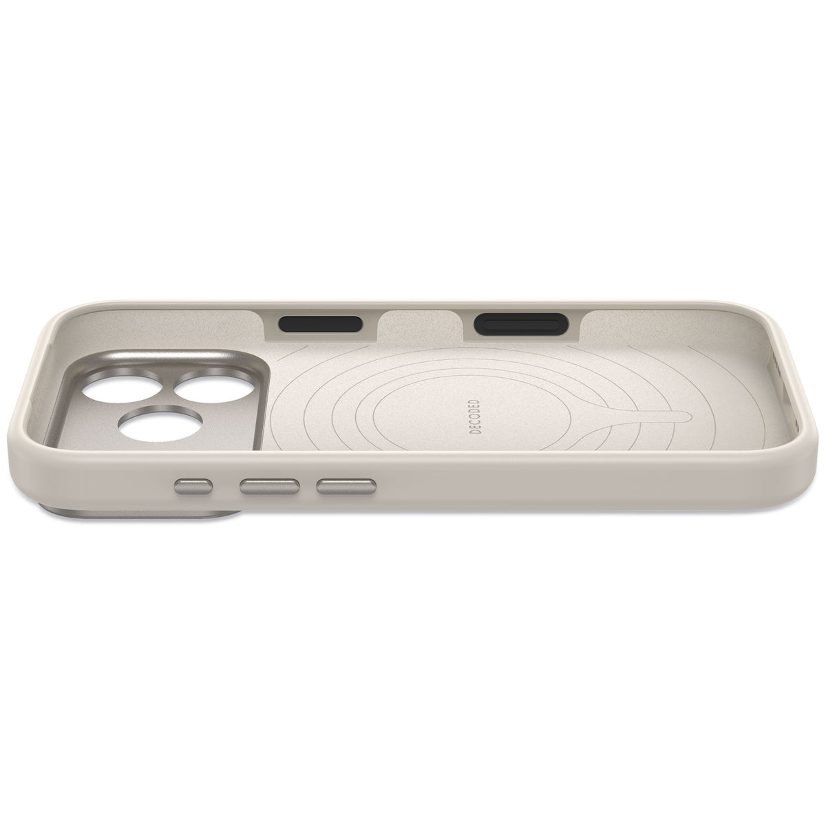 Decoded AntiMicrobial Silicone Backcover Case For Apple iPhone 18 Pro Max / Apple iPhone 17 Pro Max - Pebble Grey