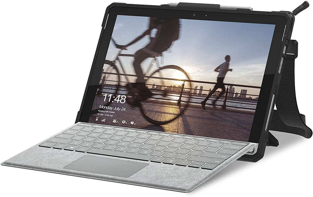 UAG Microsoft Surface Pro 7+/7/6/5/4 Plasma Case With Handstrap & Shoulder Strap - Ice/Black