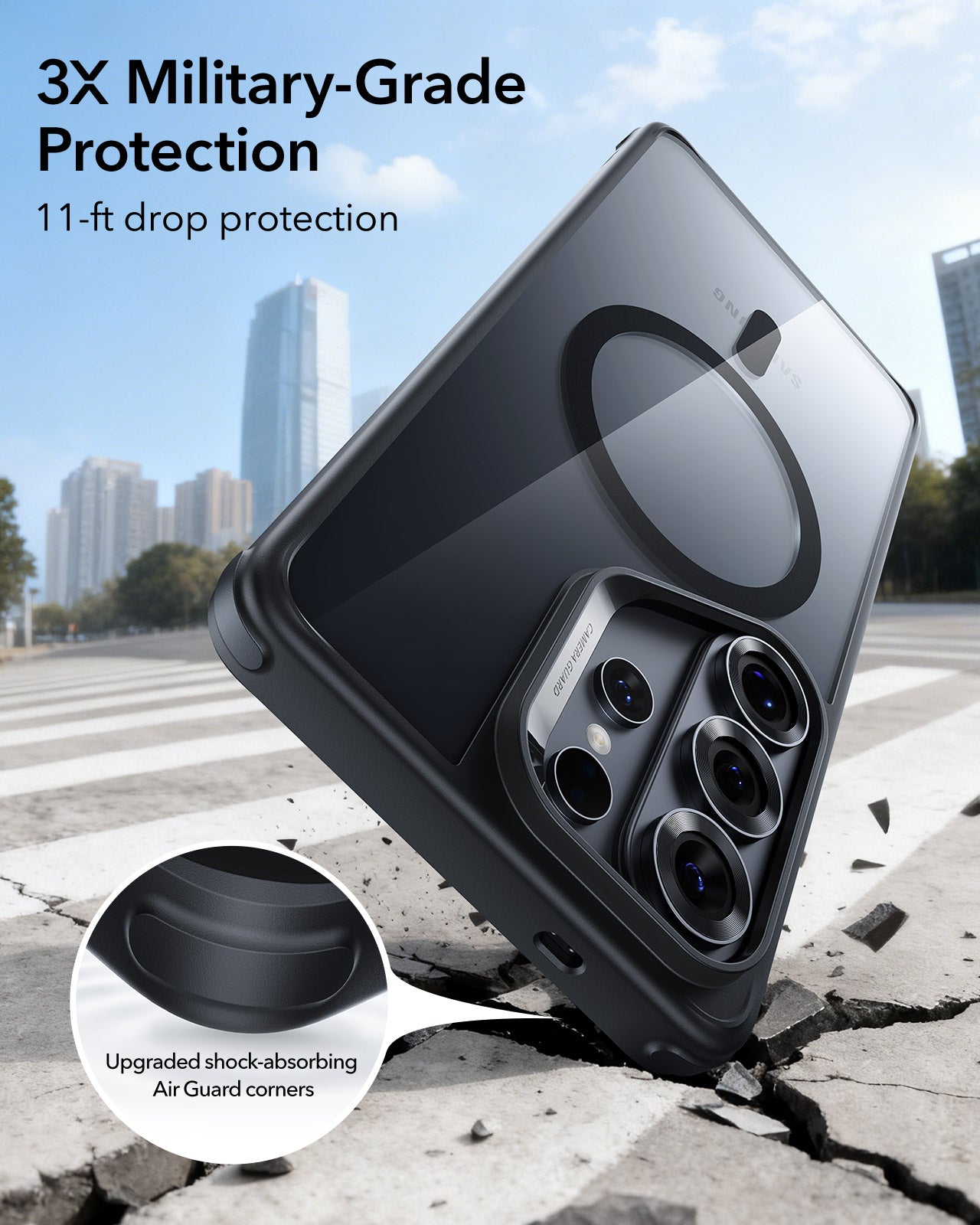 ESR Classic Hybrid Case For Samsung Galaxy S26 Ultra - Clear Black