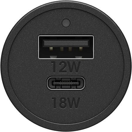 Otterbox Car Charger 30W - Usb-C 18W + Usb-A 12W Usb-Pd - Black