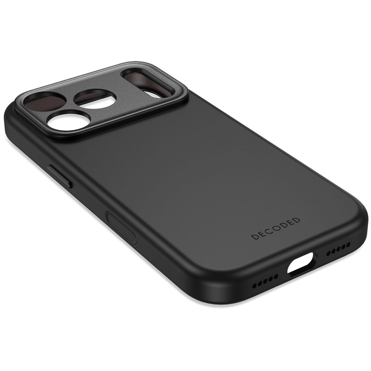 Decoded AntiMicrobial Silicone Backcover Case For Apple iPhone 18Pro Max / Apple iPhone 17 Pro Max - Carbon Black