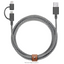 Native Union Belt Cable Twinhead Microusb + Lightning 2M - Zebra