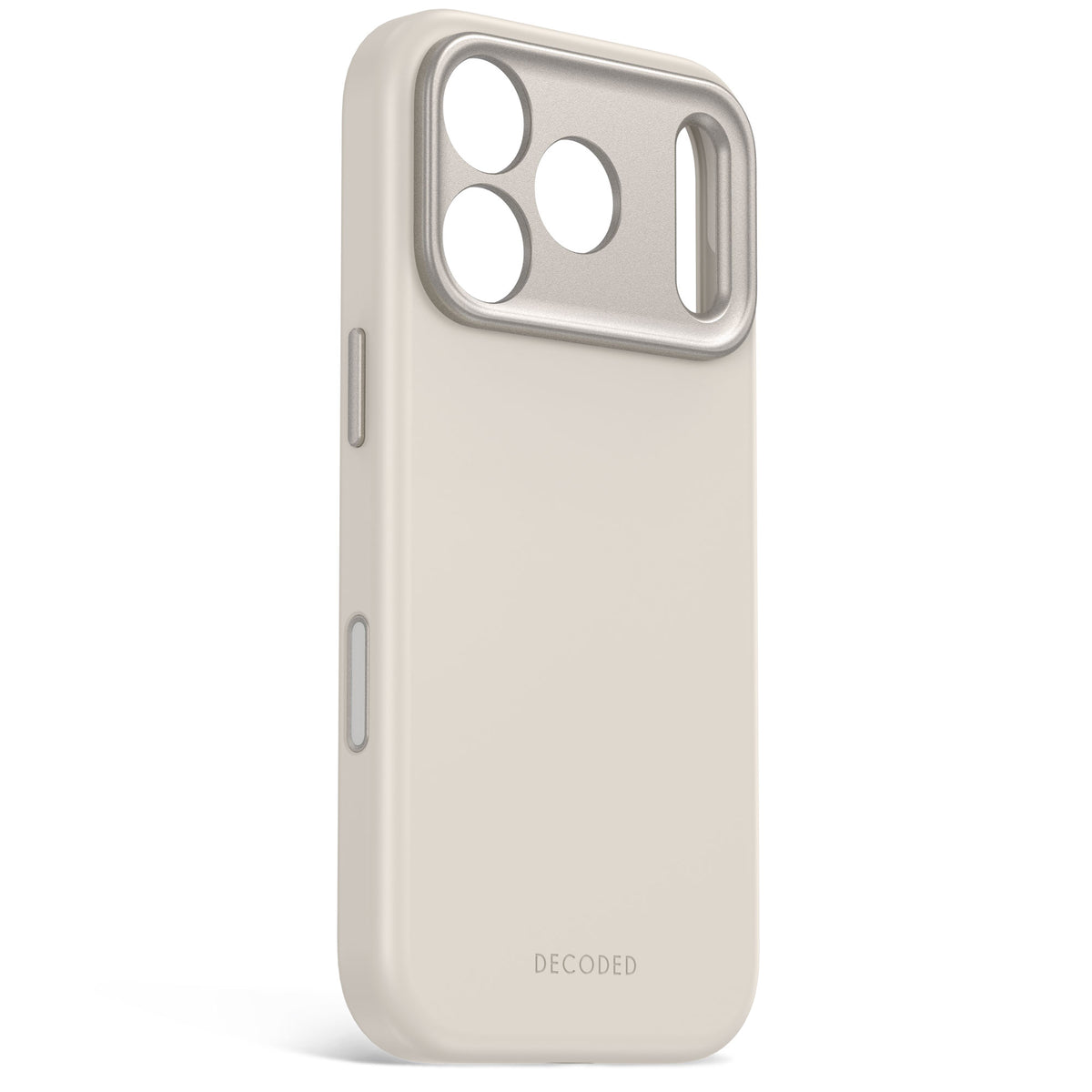 Decoded AntiMicrobial Silicone Backcover Case For Apple iPhone 18 Pro Max / Apple iPhone 17 Pro Max - Pebble Grey