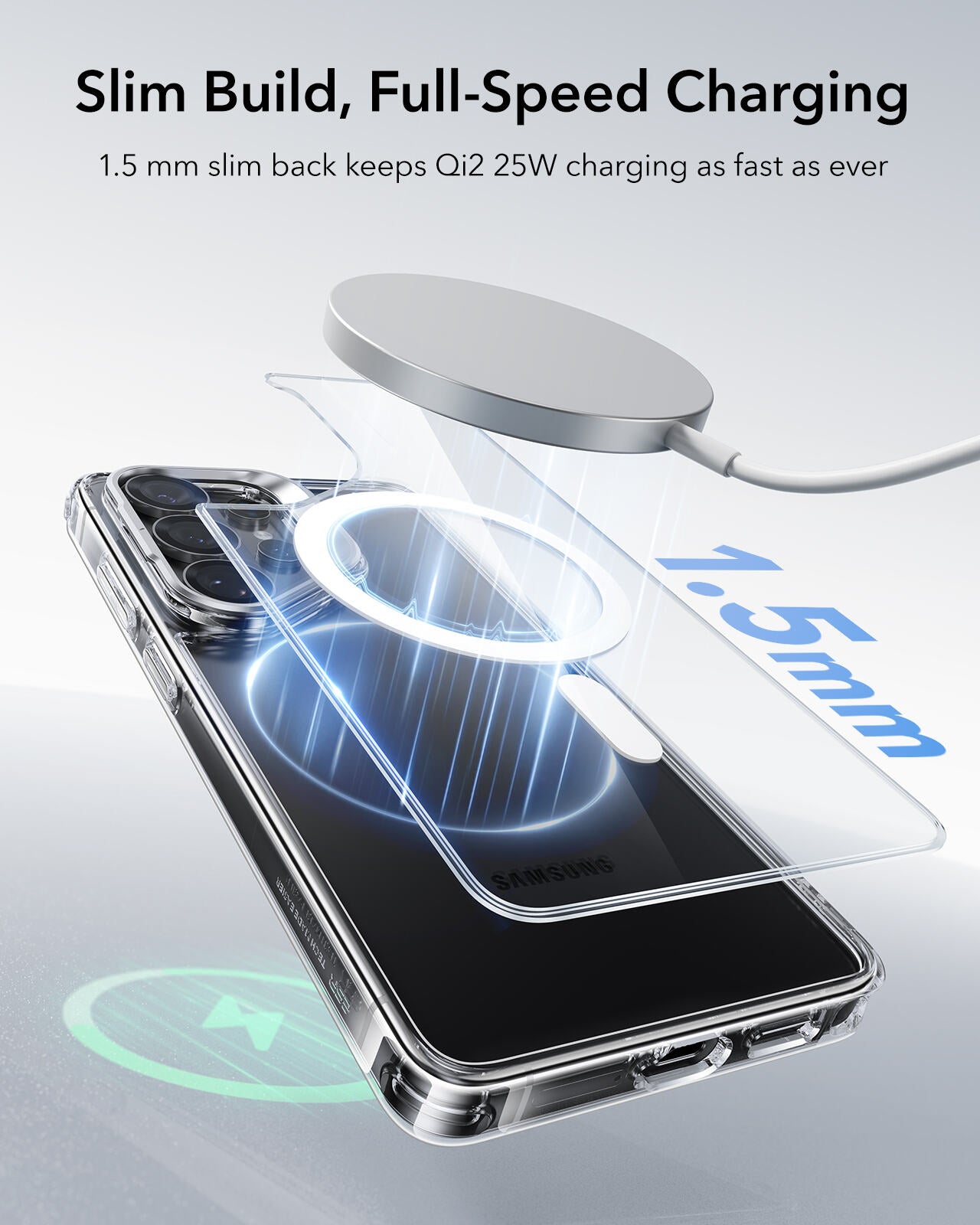 ESR Classic Hybrid Stash Stand Case For Samsung Galaxy S26 Ultra - Clear