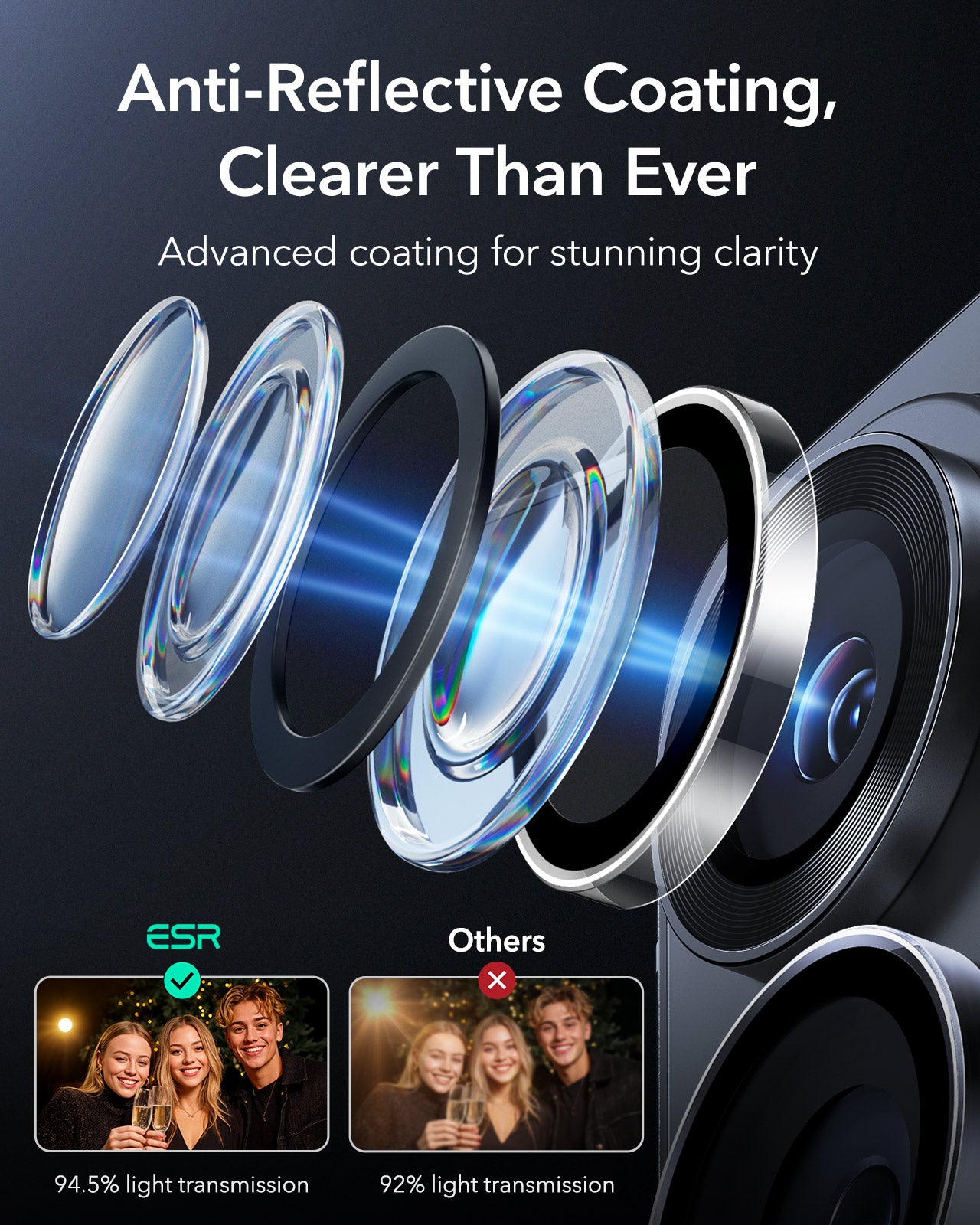 ESR Armorite Camera Glass Protectors For Samsung Galaxy S26 Ultra - Clear