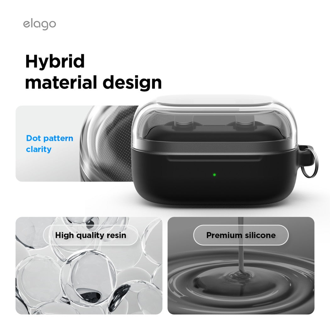 Elago Duo Hang Case - Samsung Galaxy Buds 4 / 4 Pro / Clear Black