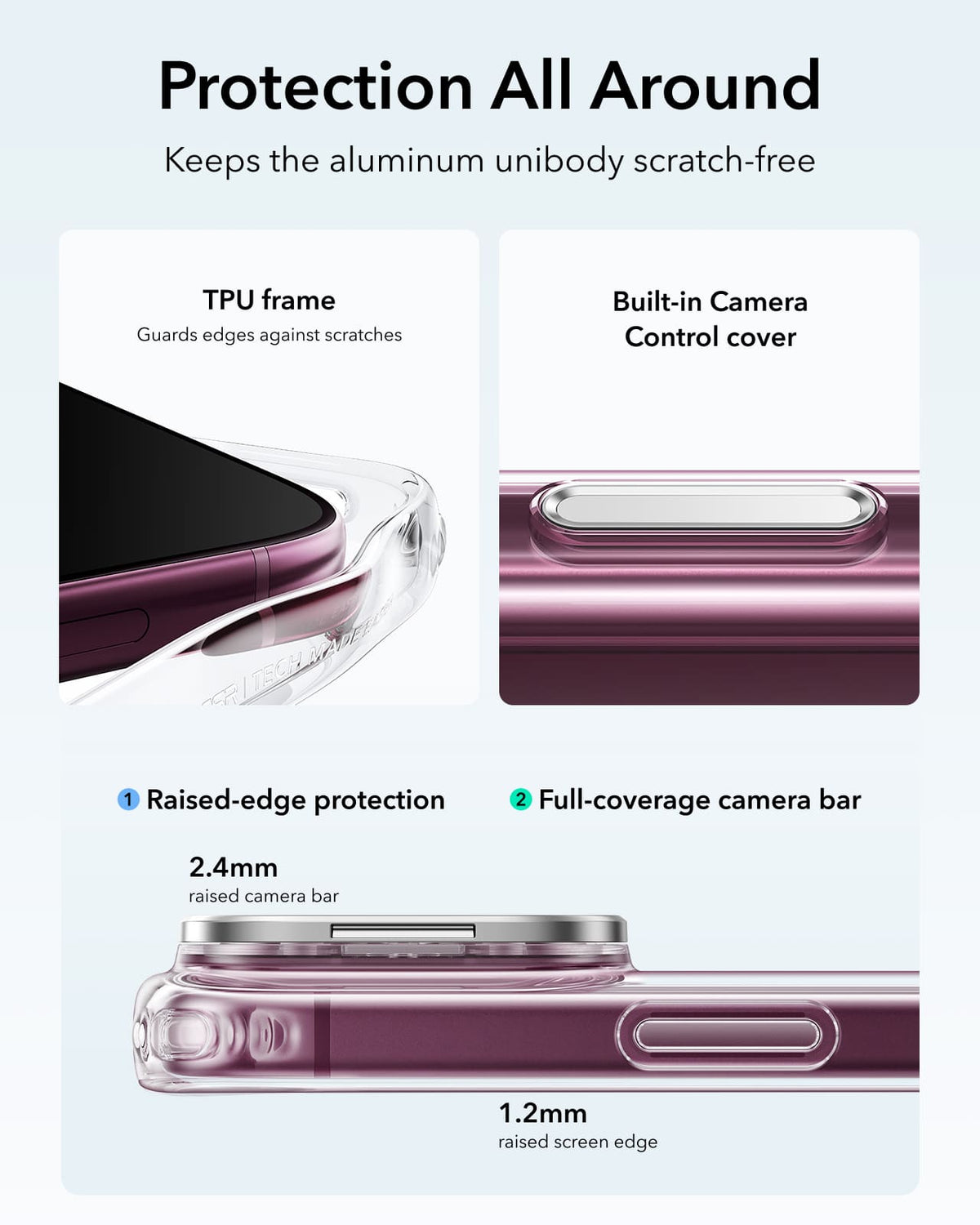 ESR Classic Hybrid Magnetic Case For Apple iPhone 18 Pro Max/Apple iPhone 17 Pro Max - Clear