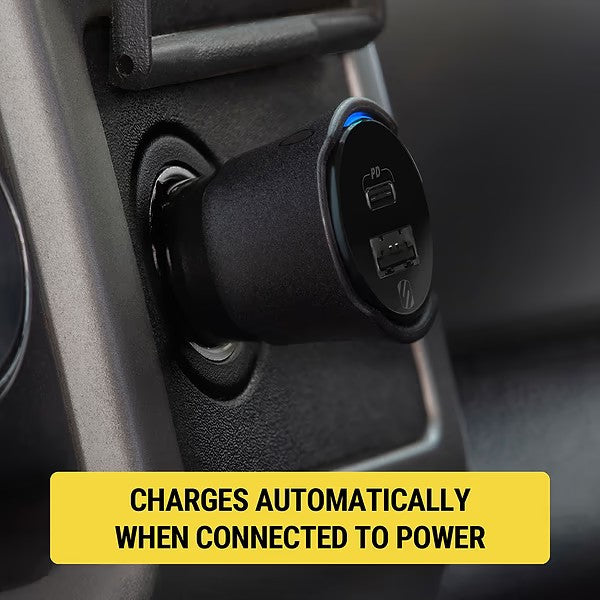 Scosche FoundIT™ Pro Finder - 32W USB-C®/ USB-A® Charger & Locator for Android & iOS - Black