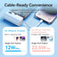 Vention Power Bank LED Display 4800mAh (USB-C + Lightning + USB-C) 22.5W Foldable USB-C Type - Blue