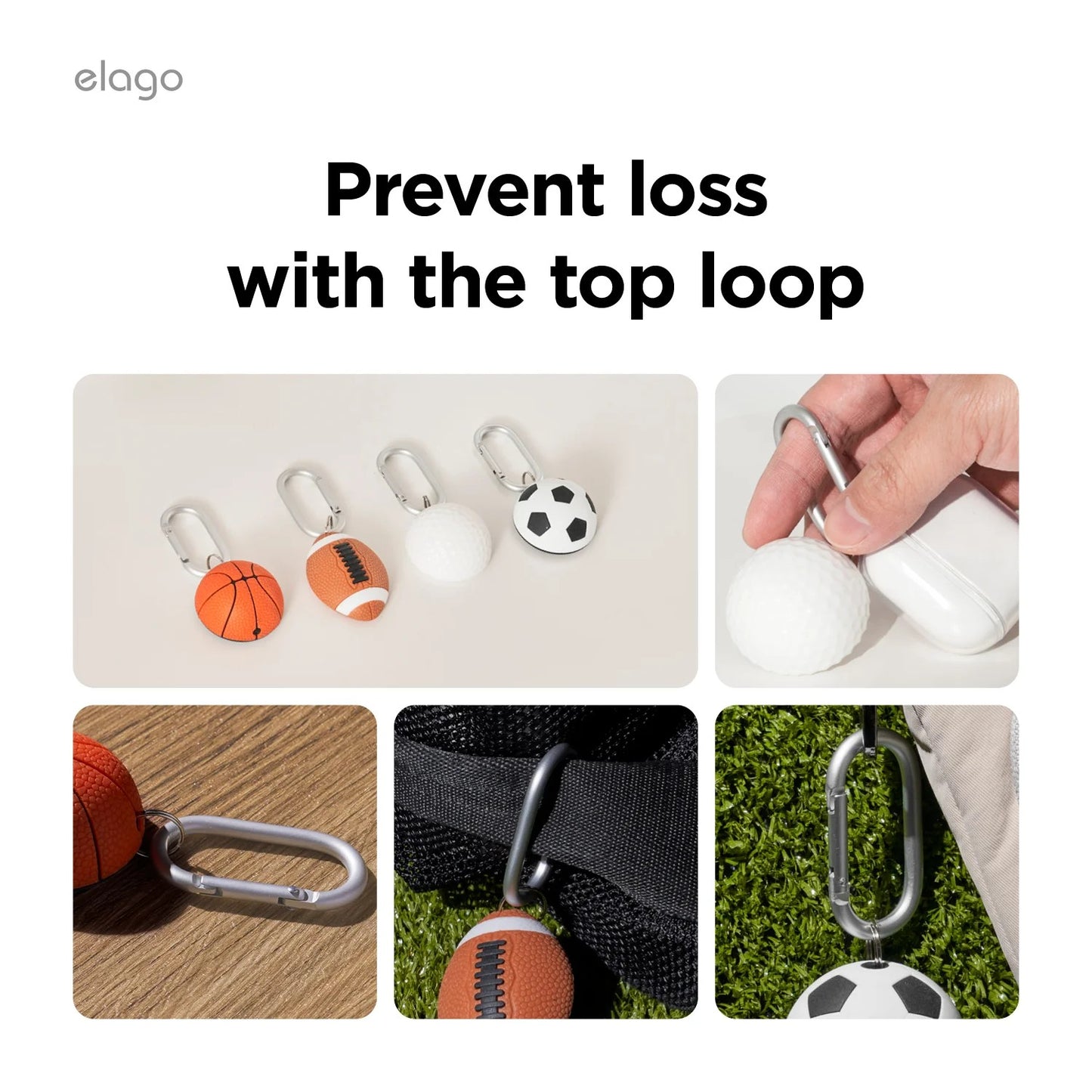 Elago AirTag Ball Case - Basket Ball
