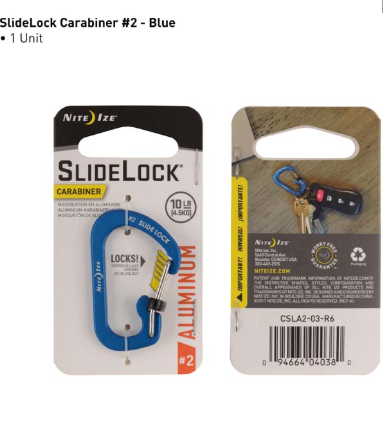 Niteize Slidelock® Carabiner Aluminum #2 - Blue