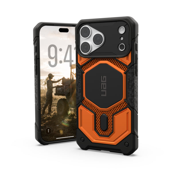 UAG Monarch Pro Kevlar Case For Apple iPhone 18/Apple iPhone 17 Pro Max - Kevlar Burnt Orange