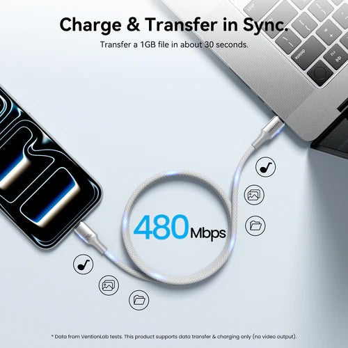 Vention Magnetic Cable USB 2.0 C Male to C Male  Cable - 1 Meter / Orange